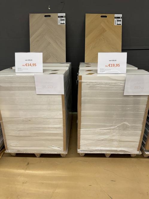 Restant PVC plak visgraat A kwaliteit - direct ophalen, Huis en Inrichting, Stoffering | Vloerbedekking, Nieuw, Overige typen
