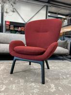 Showmodel Rolf Benz 594 Fauteuil Stof Design stoel Rood, Nieuw, 75 tot 100 cm, Ophalen of Verzenden, Stof