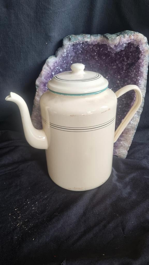 Mooie Vintage Emaille Koffiepot, Antiek en Kunst, Antiek | Emaille, Ophalen of Verzenden