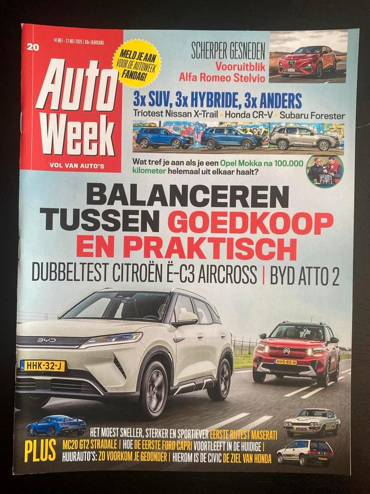 AutoWeek - Citroën Ë-C3 Aircross vs BYD Atto 2, Boeken, Auto's | Boeken, Nieuw, Algemeen, Verzenden