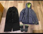 Ski jas broek en handschoenen 140 en thermokleding, Ophalen of Verzenden, Zo goed als nieuw, Jas