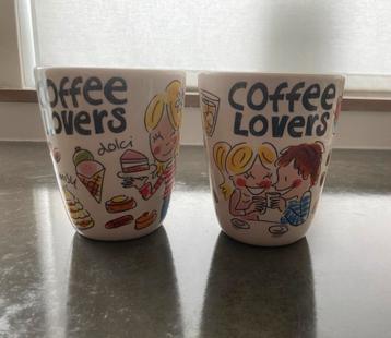 Blond Amsterdam coffee lovers 2x kopje - hele set beschikbaar voor biedingen