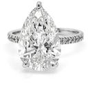 Prachtige 14kt Witgouden Ring met 5.26ct Diamant, Wit, Nieuw, Ophalen of Verzenden, Met edelsteen