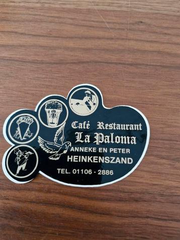 2993 Vintage La Palomia Heinkenszand Reclame Sticker beschikbaar voor biedingen