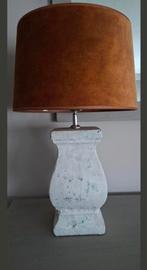2x Baluster Lampen met Velvet Kappen, Huis en Inrichting, Ophalen, Gebruikt, Minder dan 50 cm, Vintage
