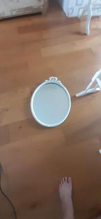 wit brocante spiegel, Huis en Inrichting, Woonaccessoires | Spiegels, Ophalen, Minder dan 50 cm, Gebruikt, Minder dan 100 cm