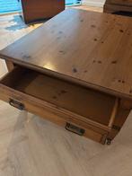 Grenen Salontafel met Lades en Uitschuifplateaus, Ophalen, Gebruikt, 100 tot 150 cm, 50 tot 75 cm
