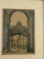 Ets St. Michaels Gate' Vienna, Antiek en Kunst, Kunst | Etsen en Gravures, Ophalen of Verzenden
