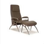 Relaxfauteuil Stressless James met Hocker grijs leer., Ophalen, Zo goed als nieuw, Leer, 50 tot 75 cm