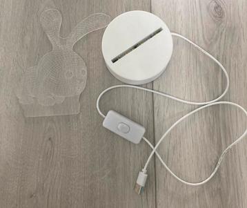 3D konijntjes lamp beschikbaar voor biedingen