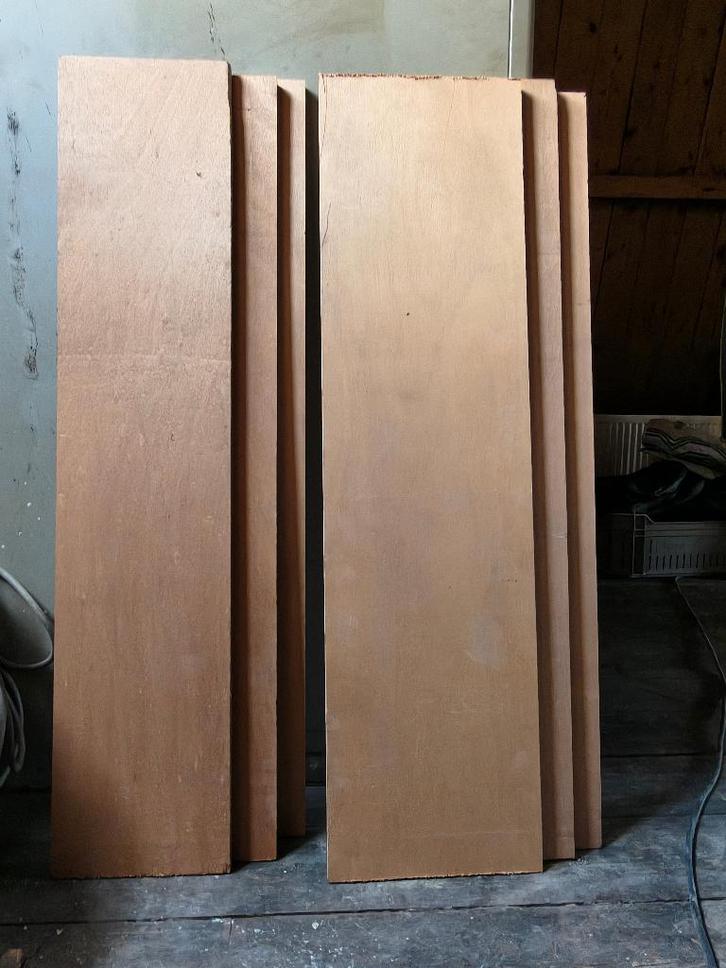 Multiplex 15 mm en 24 mm dik restanten, Doe-het-zelf en Verbouw, Platen en Panelen, Zo goed als nieuw, Multiplex, 20 tot 50 mm