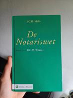 J.C.H. Melis - De Notariswet 9e druk, Ophalen of Verzenden, J.C.H. Melis, Alpha, WO