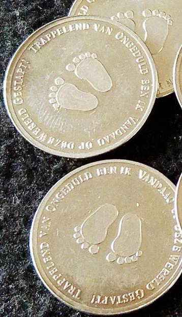 penning voor de baby Babyvoetjes Geboorte penning beschikbaar voor biedingen
