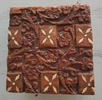 Houten Kistje India Handgesneden, Ophalen of Verzenden, Gebruikt, Minder dan 50 cm, Minder dan 50 cm