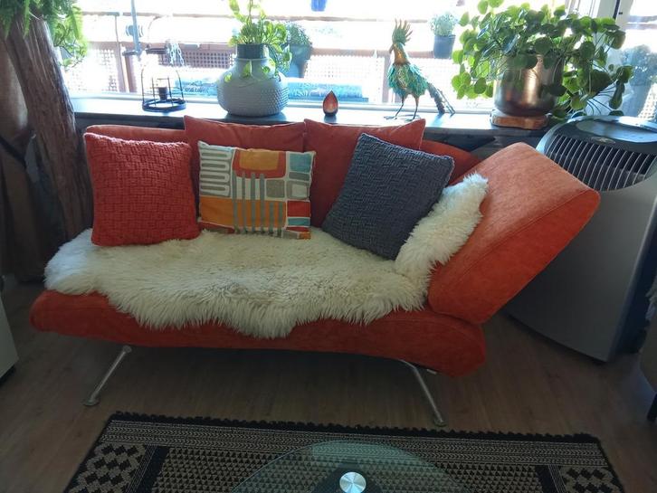 Retro Bonaldo Zit/Ligbank - Oranje, Huis en Inrichting, Banken | Sofa's en Chaises Longues, Gebruikt, Tweepersoons, 150 tot 200 cm