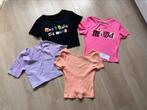 4 leuke shirts kort model mt XS, Ophalen of Verzenden, Zo goed als nieuw, Korte mouw, Roze
