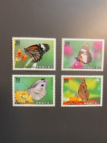 China Postzegels - Vlinders - Postfris (4 stuks) beschikbaar voor biedingen