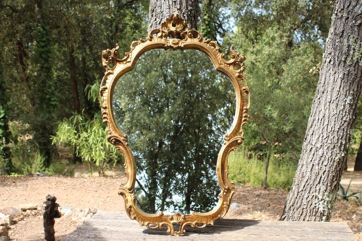 Brocante - Originele Provençaalse spiegel!, Huis en Inrichting, Woonaccessoires | Spiegels, Gebruikt, 50 tot 75 cm, Minder dan 100 cm
