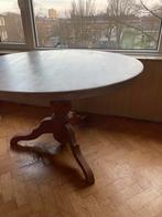 Grote ronde houten tafel, Ophalen, Gebruikt, Rond, Vijf personen of meer