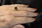 Vintage ring met edelsteen Blackopaal. 2025/700., Ophalen of Verzenden, Goud, Ring, Met edelsteen