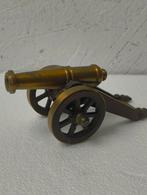 Miniatuur kanon messing hout, Antiek en Kunst, Ophalen of Verzenden