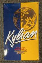 Kylian Heineken Brouwerijen Emaille Reclamebord, Verzamelen, Biermerken, Ophalen, Zo goed als nieuw, Reclamebord, Plaat of Schild