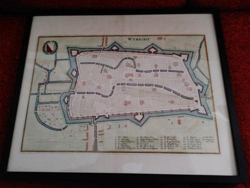 Utrecht Matthäus Merian 1659 stadsplattegrond, Boeken, Atlassen en Landkaarten, Gelezen, Landkaart, Nederland, Voor 1800, Ophalen of Verzenden