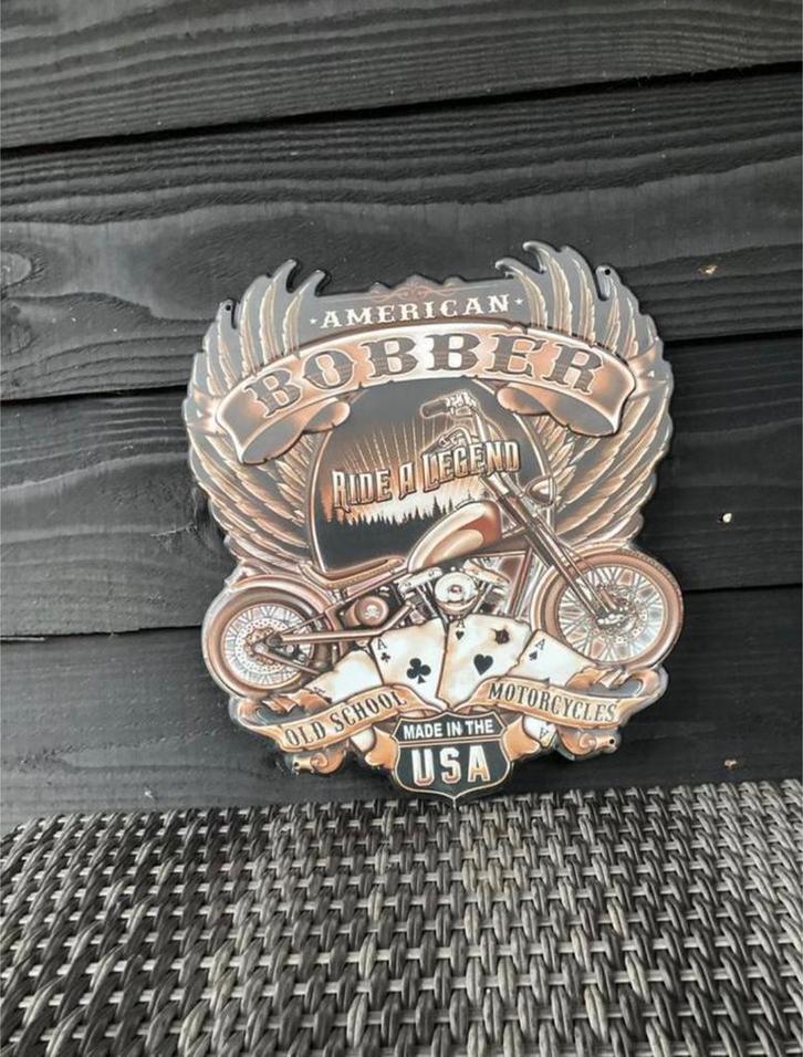 American Bobber -Reclamebord-Mancave-, Verzamelen, Merken en Reclamevoorwerpen, Nieuw, Reclamebord, Ophalen of Verzenden