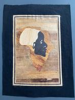 Original woodcut print - African portrait art, Antiek en Kunst, Kunst | Schilderijen | Klassiek, Ophalen