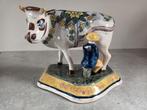 Keramiek beeld Koe met melker, Ophalen of Verzenden