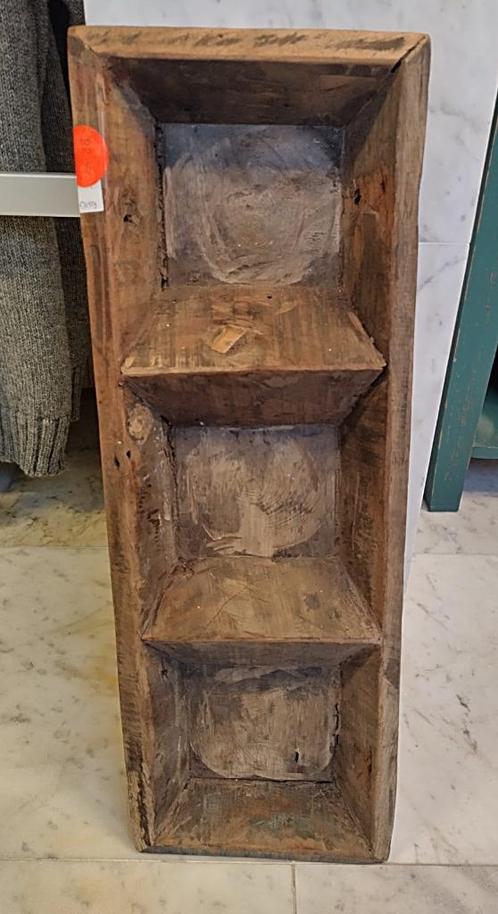 Decoratie schaal met 3 vakken - dienblad verouderd hout, Huis en Inrichting, Woonaccessoires | Schalen en Manden, Nieuw, Schaal