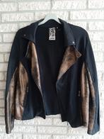 Zwart jasje met koperkleurig details van Poools. Maat 46., Zwart, Maat 46/48 (XL) of groter, Ophalen of Verzenden, Zo goed als nieuw