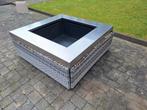 Salontafel buiten (van loungeset) vijver met metalen rand., Tuin en Terras, Tuinsets en Loungesets, Ophalen, Gebruikt