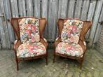 Set Retro Fauteuils met geweldig dessin, Huis en Inrichting, Fauteuils, Ophalen, Gebruikt, Vintage, retro, brocante, 75 tot 100 cm