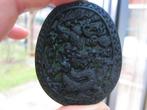 Amulet hanger van chinese jade 819 # Draak, Ophalen of Verzenden, Zo goed als nieuw, Groen, Steen of Mineraal