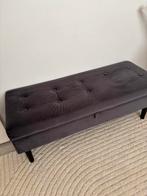 Velvet opbergbankje – donkergrijs, Gebruikt, Overige typen, Ophalen of Verzenden, Minder dan 10 m²