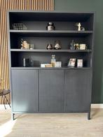 Buffetkast zwart eiken obv Sira Goossens, Huis en Inrichting, 200 cm of meer, 150 tot 200 cm, Ophalen of Verzenden, Zo goed als nieuw