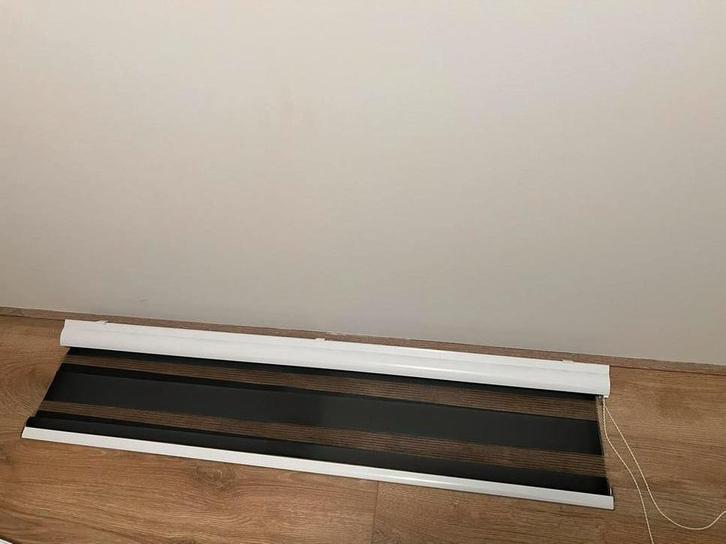 Antraciet duo rolgordijnen, Huis en Inrichting, Stoffering | Gordijnen en Lamellen, Zo goed als nieuw, 150 tot 200 cm, Zwart, Ophalen