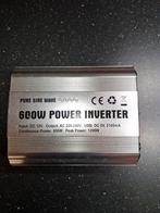 Omvormer 12V->230V - Pure Sinus 600W/1200W + ev 100aH accu, Ophalen of Verzenden