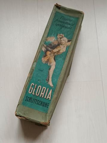 Antieke Gloria Schaatsschoenen in originele doos  beschikbaar voor biedingen
