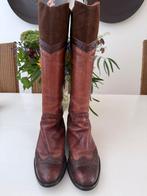 Cypres lange cognac leren laarzen/ suede bovenkant maat 39, Hoge laarzen, Bruin, Cypres, Ophalen of Verzenden