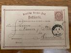 Duitsland diverse postwaardestukken oa 1874 vanuit Hannover, Verzenden, Briefkaart
