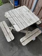 Kinder picknicktafel hout 120 x 120 cm, Ophalen, Zo goed als nieuw, Rechthoekig