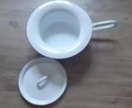 Emaille Bedpan met Deksel - Vintage, Antiek en Kunst, Antiek | Emaille, Ophalen of Verzenden