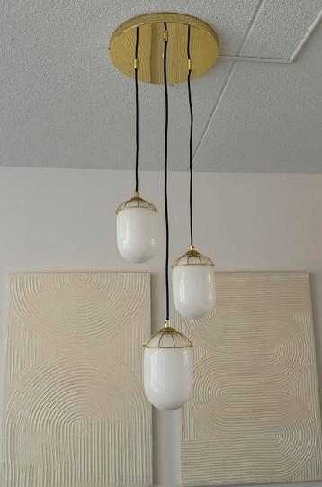 Prachtige hanglamp – Zwart & Goud/Antiek Messing beschikbaar voor biedingen
