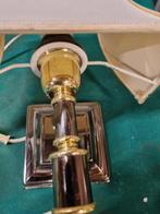 wandlamp chroom met schakelaar stoffen kap, Ophalen of Verzenden