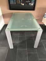Arco eettafel glas aluminium 90x155, Huis en Inrichting, Tafels | Eettafels, Vijf personen of meer, Rechthoekig, 50 tot 100 cm