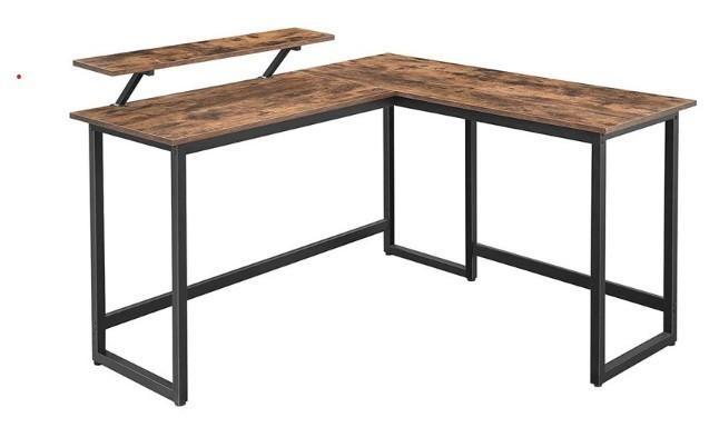 Industrieel L-vormig computerbureau met lades, rustiek bruin, Huis en Inrichting, Bureaus, Nieuw, Ophalen of Verzenden
