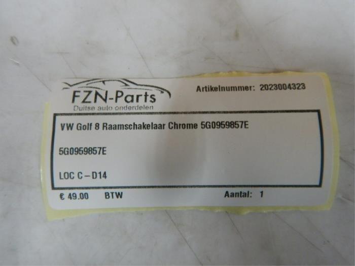 Elektrisch Raam Schakelaar Volkswagen Golf (22729123), Ophalen of Verzenden, Gebruikt