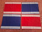 4 Katoenen Placemats - Rood & Blauw - 34x46 cm, Ophalen of Verzenden